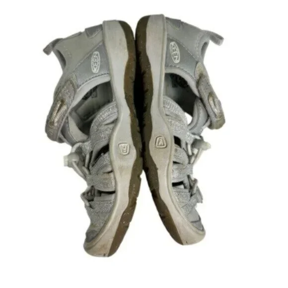 KEEN | Silver & Gray Toddler Waterproof Velcro Closure Sport Sandals Size 11 - Picture 4 of 9